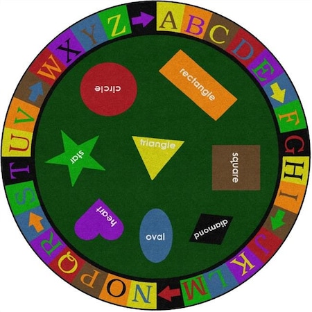 Flagship Carpets Flagship Carpets FE116-85A 6 ft. Simple Shapes Rug - Round FE116-85A